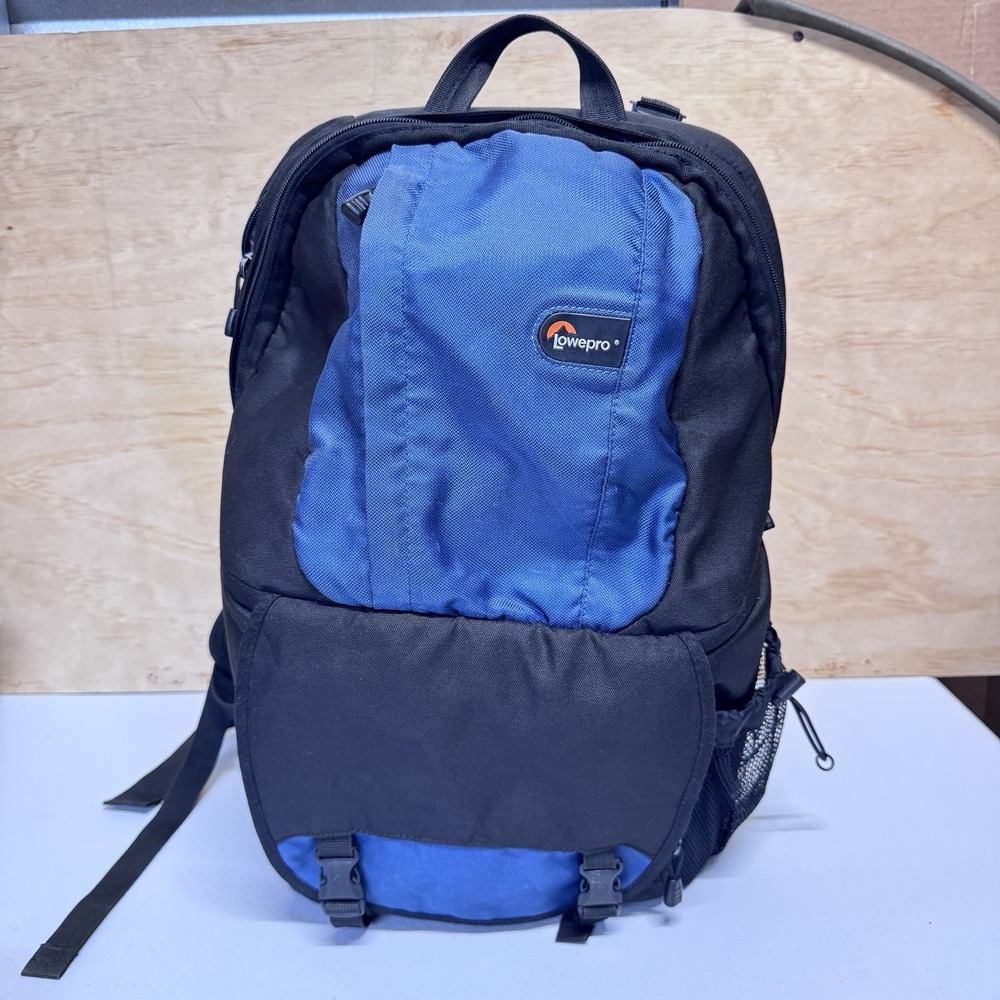 Lowepro Fastpack 250 Black & Blue Camera Backpack DSLR Laptop Padded Adjustable